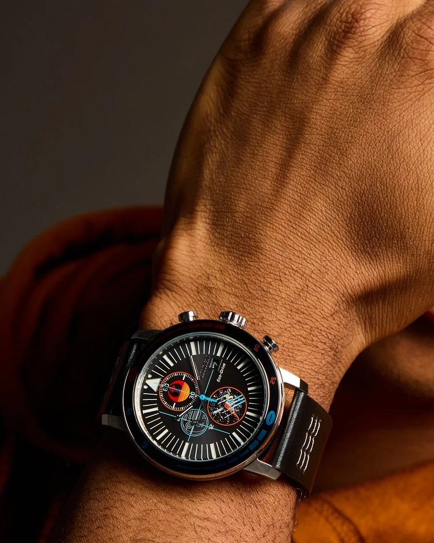 Rebel Starfighter Black Dial Leather Strap CA0870-43W | CITIZEN